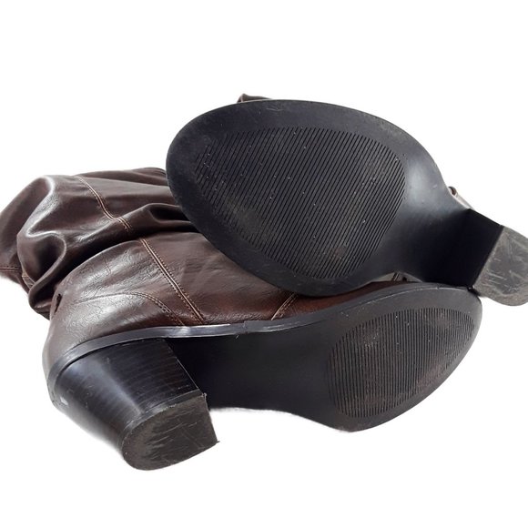 Brown Kneehigh Slouch Boots- Womens Sz 8.5 - Picture 4 of 5